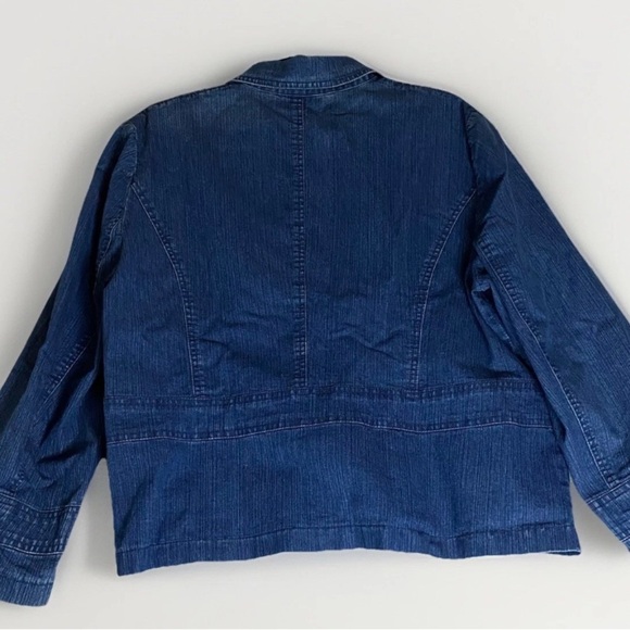 Denim Jacket Sz Small Blue Jean Jacket No Pockets Miss Alliage Canadian Designer - Picture 2 of 6